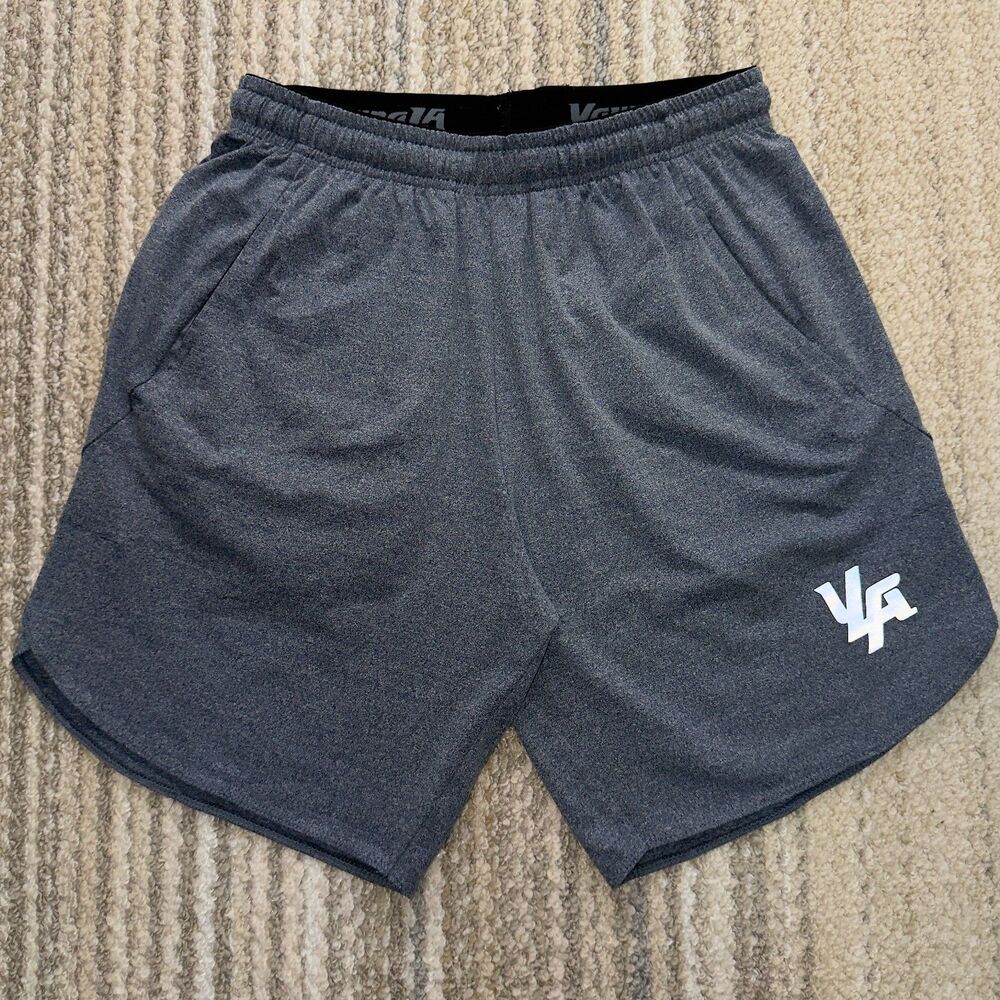 YoungLA Mens Medium Gray Athletic Gym Shorts 7" Workout Bodybuilding YLA